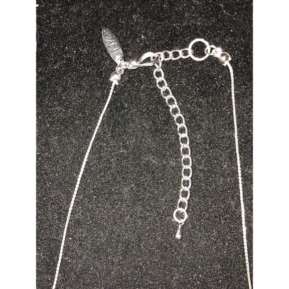 NY & Co Purple And Peach Strand Beaded Necklace Faceted Lucite Beads On Chain - Picture 5 of 7